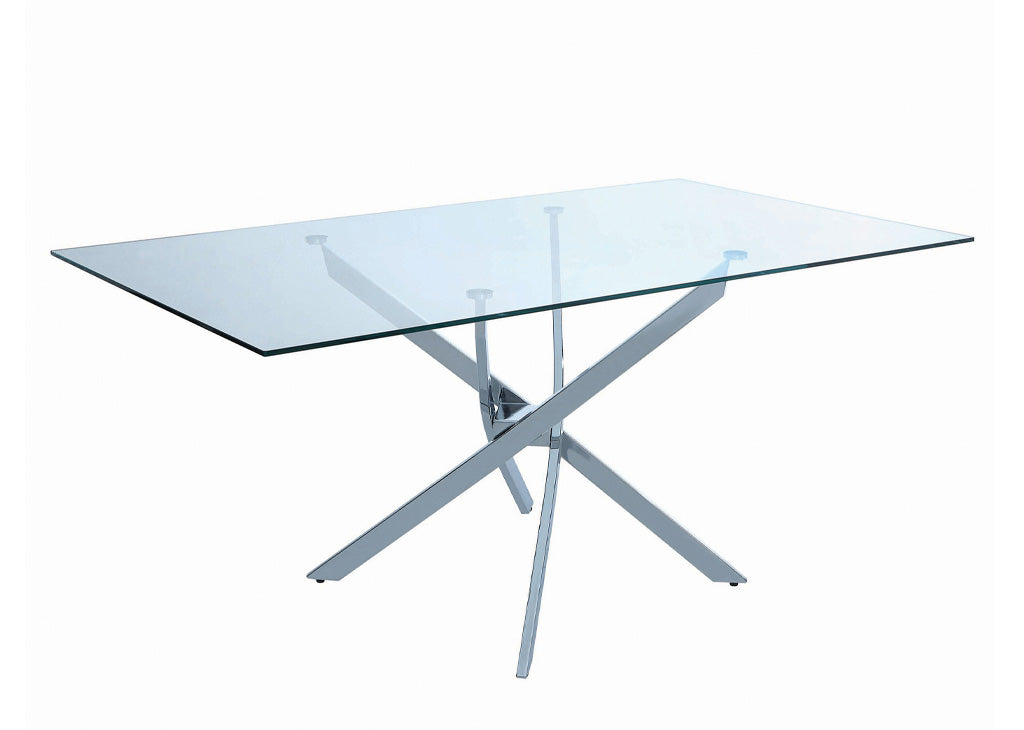 Contemporary Chrome & Black 5 PC Dining Set