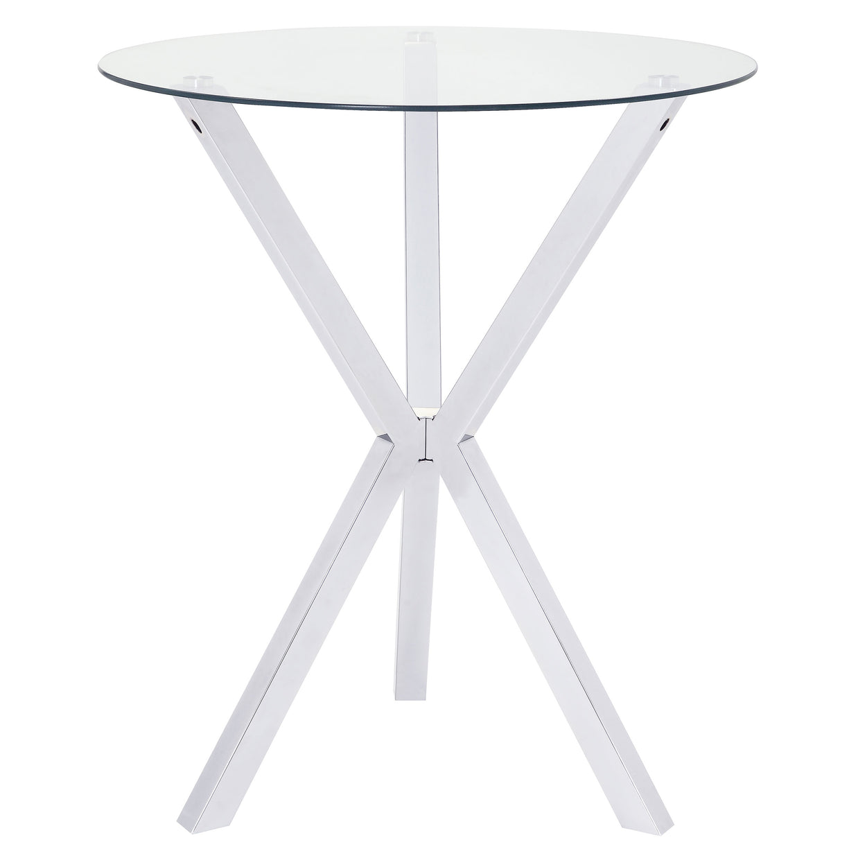 Round 35-Inch Glass Top Bistro Bar Table