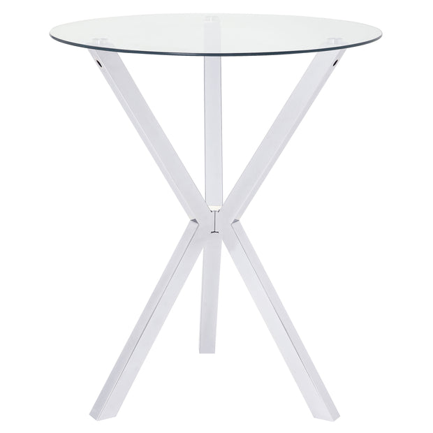 Round 35-Inch Glass Top Bistro Bar Table