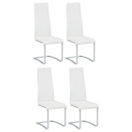 Chrome & Leatherette High-Back Dining Chair (Set of 4)