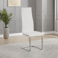 Chrome & Leatherette High-Back Dining Chair (Set of 4)