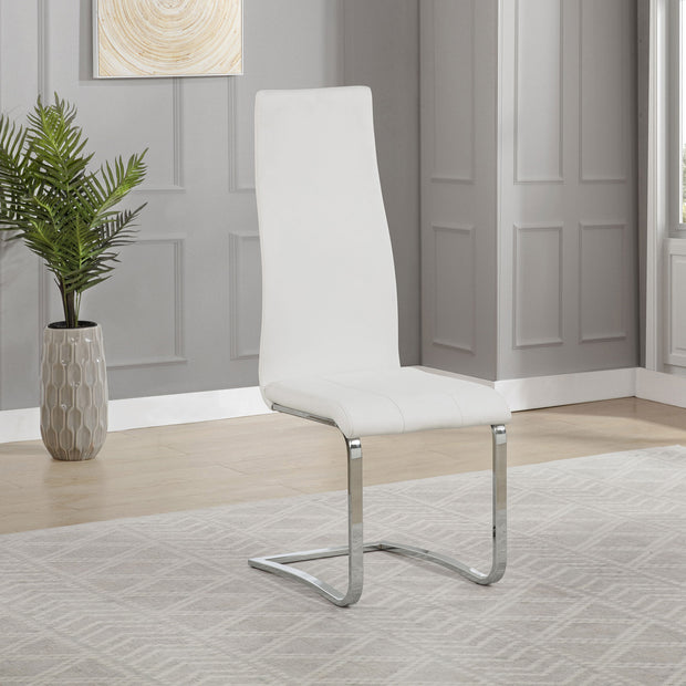 Chrome & Leatherette High-Back Dining Chair (Set of 4)