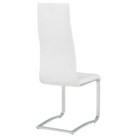 Chrome & Leatherette High-Back Dining Chair (Set of 4)