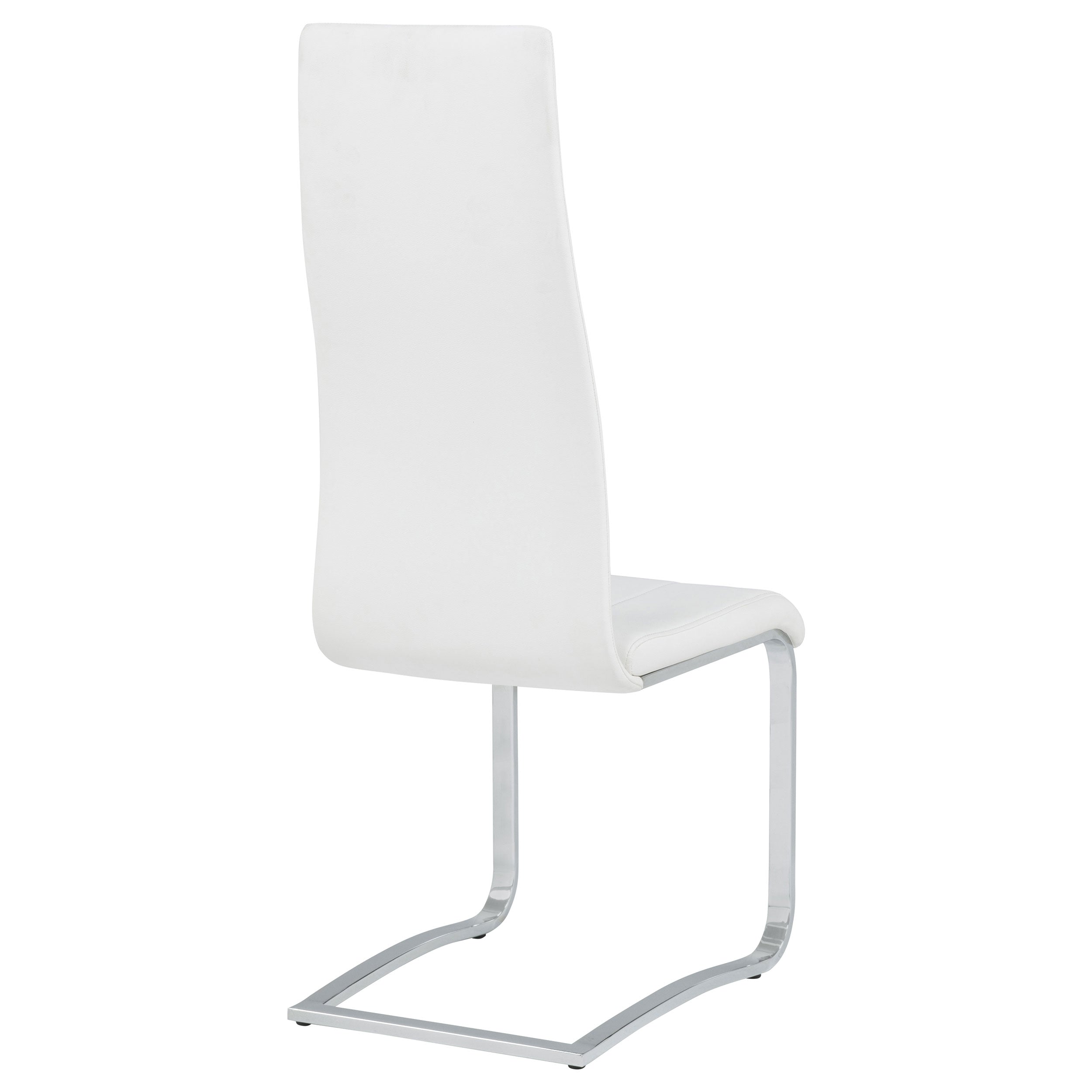 Chrome & Leatherette High-Back Dining Chair (Set of 4)