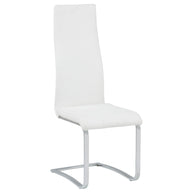 Contemporary Glossy White & Leatherette 5 PC Dining Set