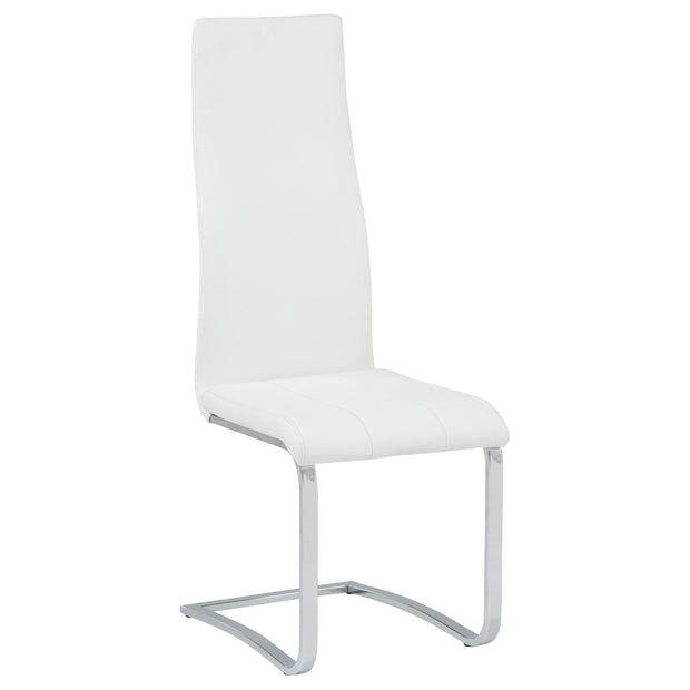 Chrome & Leatherette High-Back Dining Chair (Set of 4)