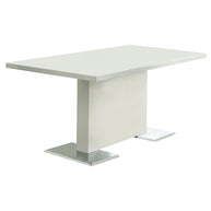 Contemporary Glossy White Dining Table