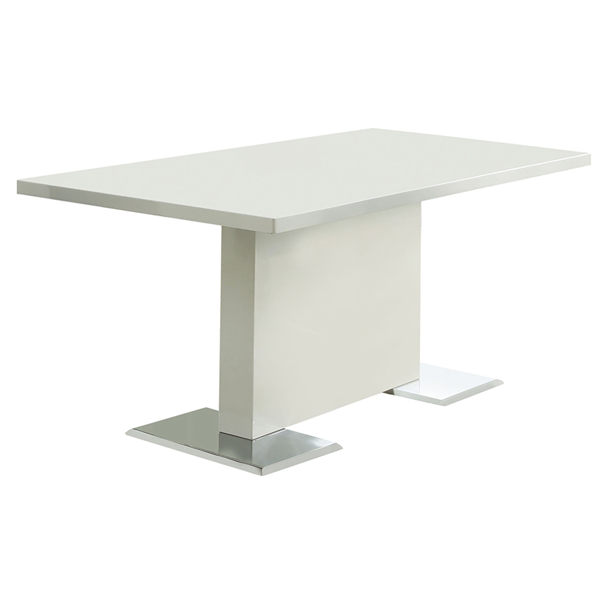 Contemporary Glossy White Dining Table