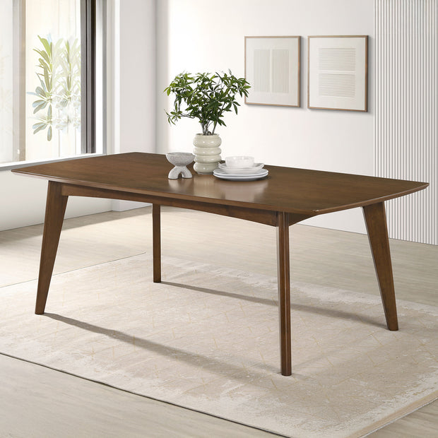 Contemporary Dark Walnut Dining Table