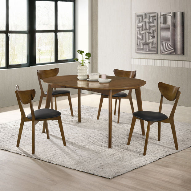 5 PC Dark Walnut Mid-Century Dining Set