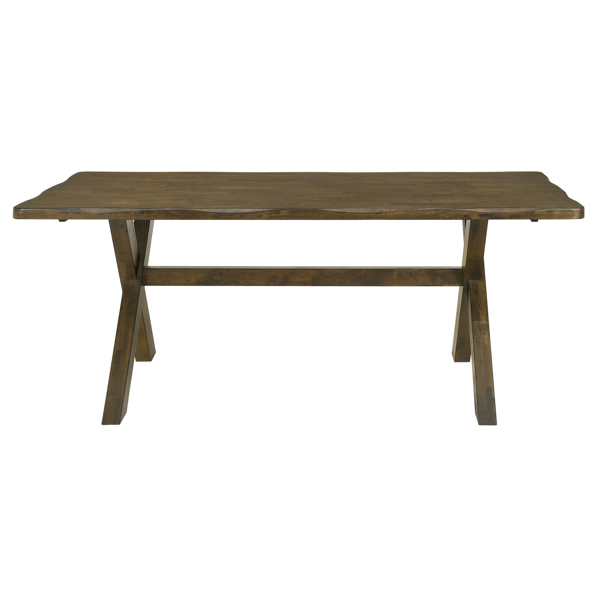 Nutmeg X-Shaped Trestle Dining Table