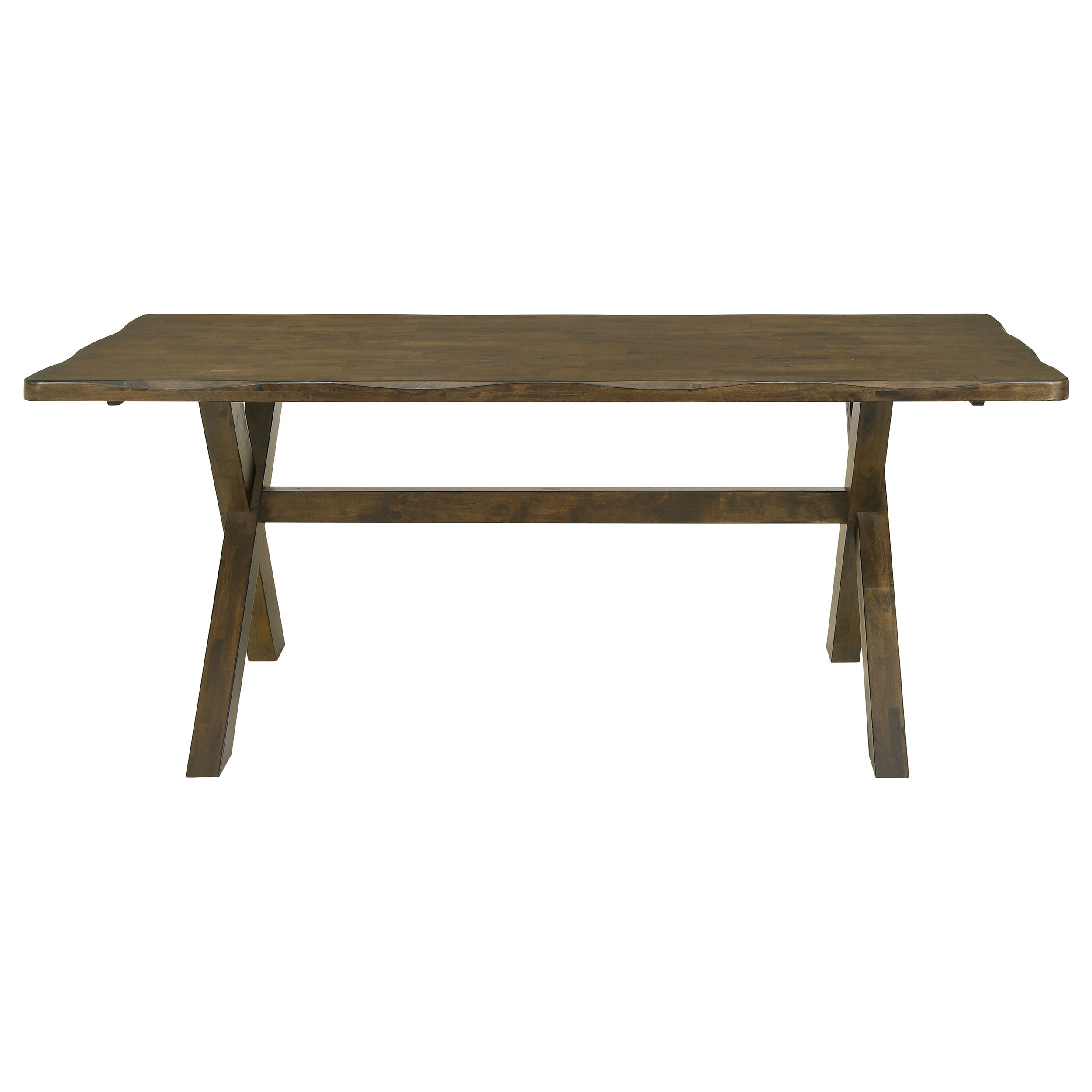 Nutmeg X-Shaped Trestle Dining Table