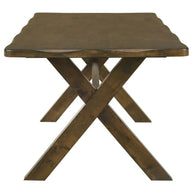 Nutmeg X-Shaped Trestle Dining Table