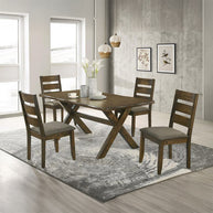 Nutmeg X-Shaped Trestle Dining Table