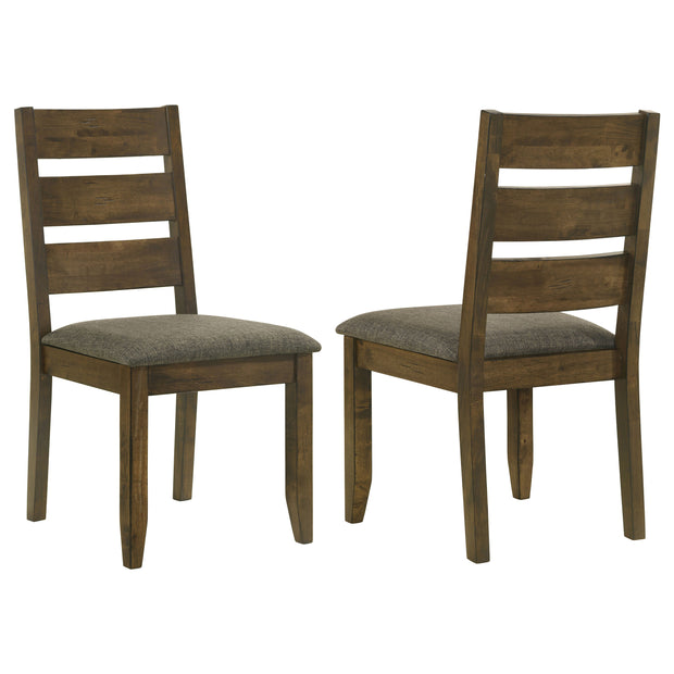 Gray & Nutmeg Ladder Back Dining Chair Set Of 2