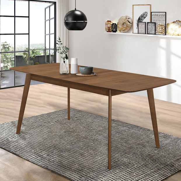 Natural Walnut Mid-Century Dining Table