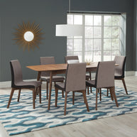 Natural Walnut Mid-Century Dining Table