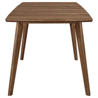 Walnut Retro-Inspired Rectangular Dining Table