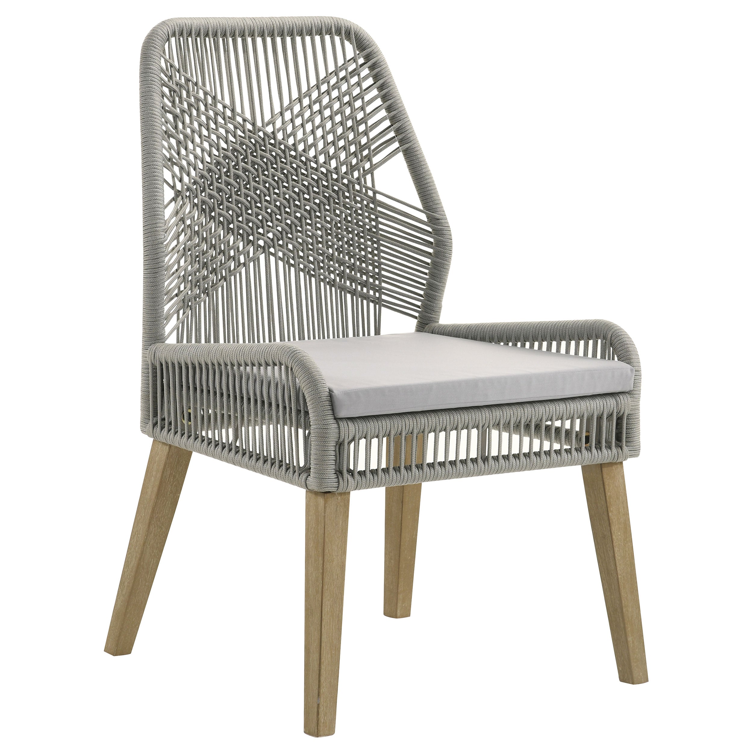 Gray Woven Rope Dining Chairs - Set Of 2