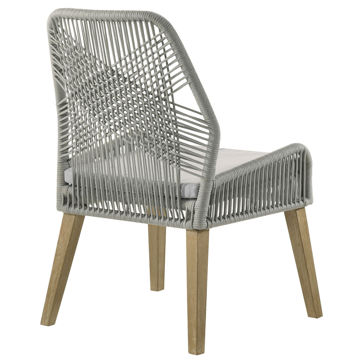 Gray Woven Rope Dining Chairs - Set Of 2