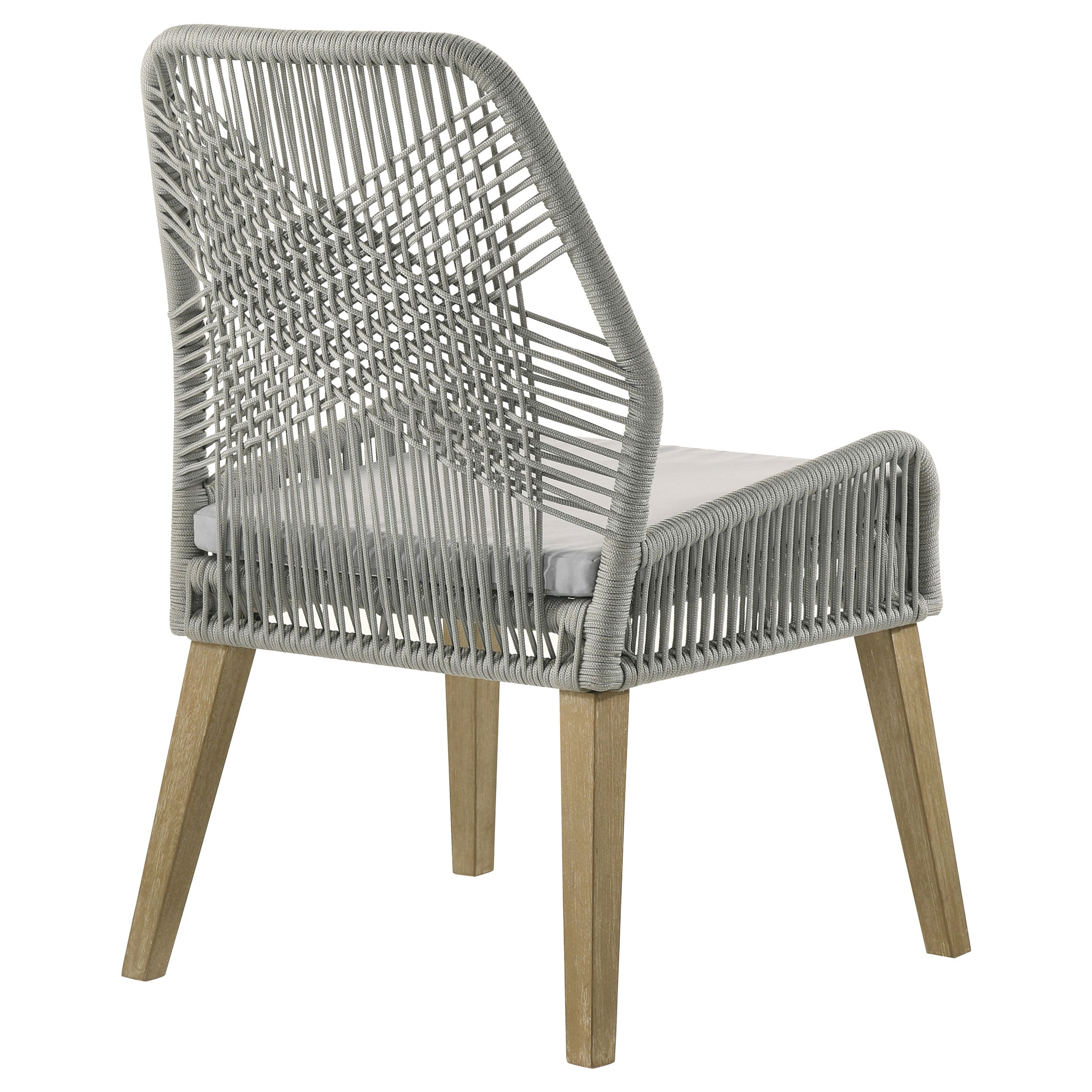 Gray Woven Rope Dining Chairs - Set Of 2
