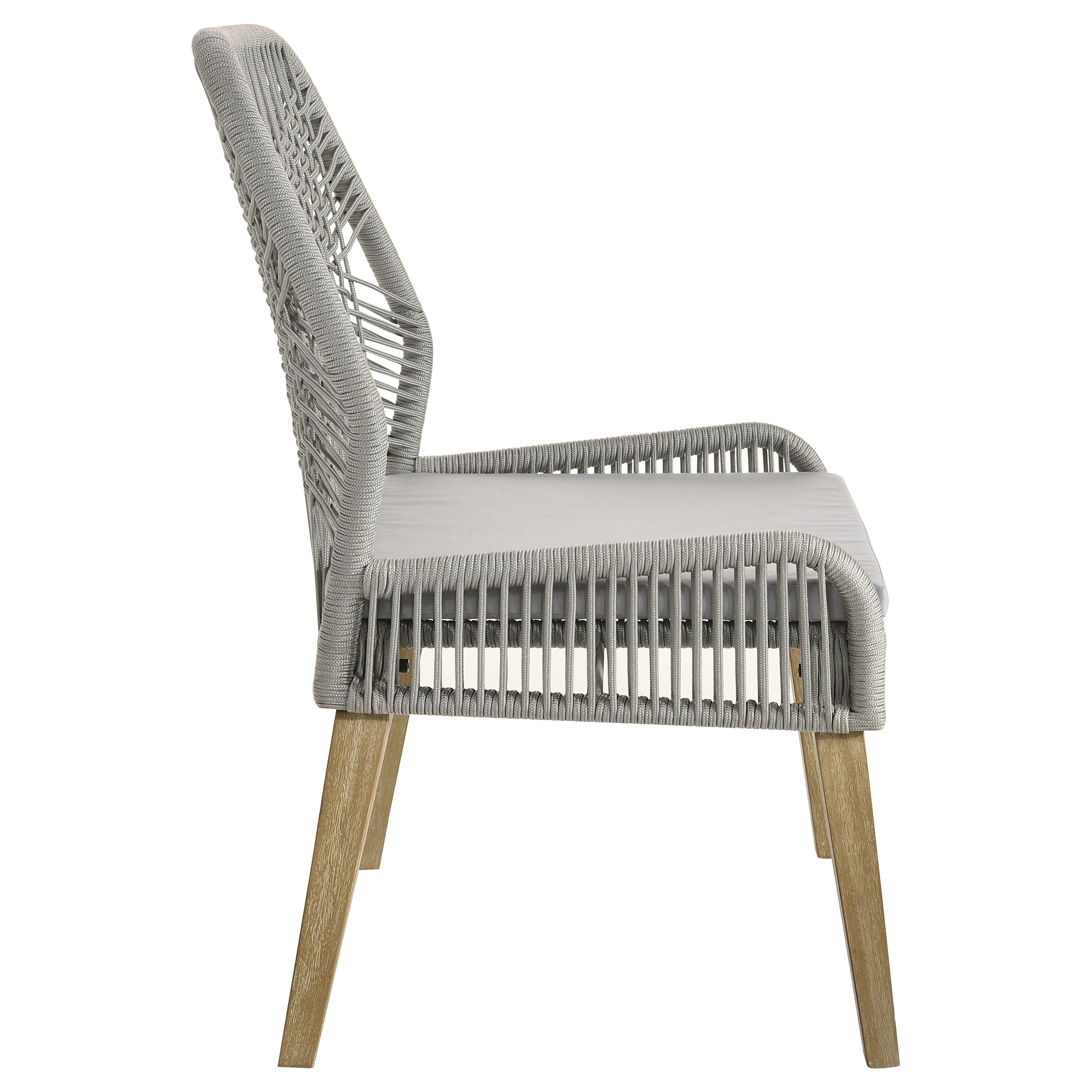 Gray Woven Rope Dining Chairs - Set Of 2