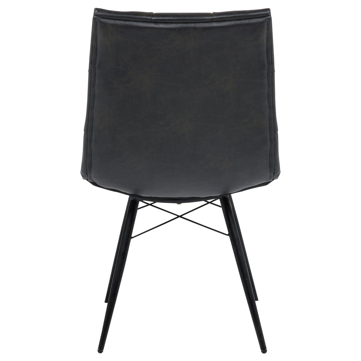 Charcoal Leatherette Dining Chair Set
