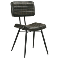Goat Leather & Metal Dining Chair (Set of 2)
