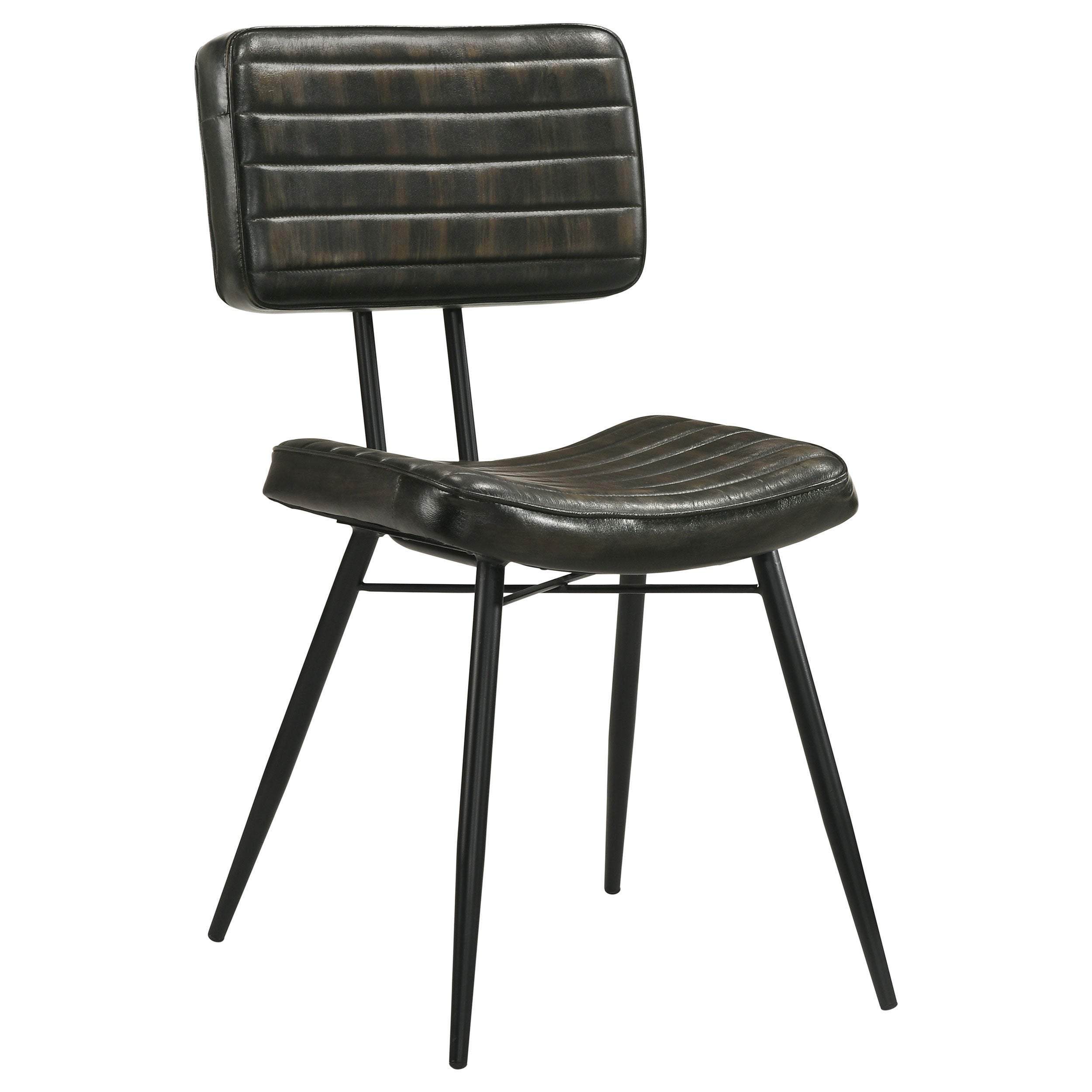 Goat Leather & Metal Dining Chair (Set of 2)