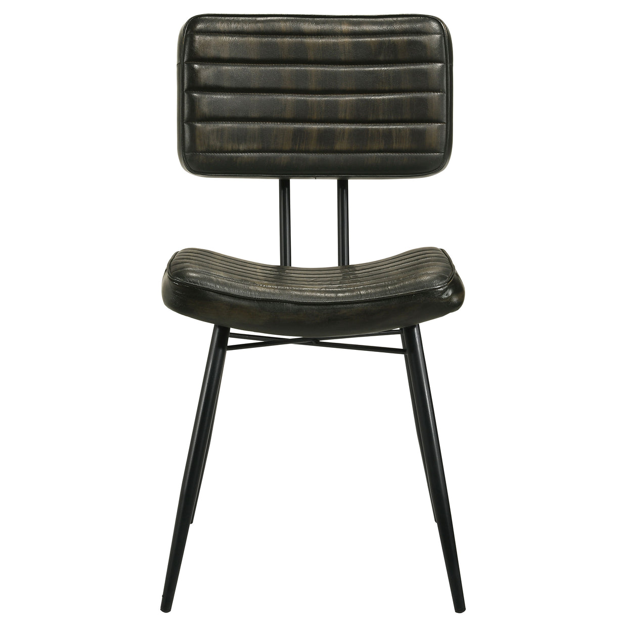Goat Leather & Metal Dining Chair (Set of 2)