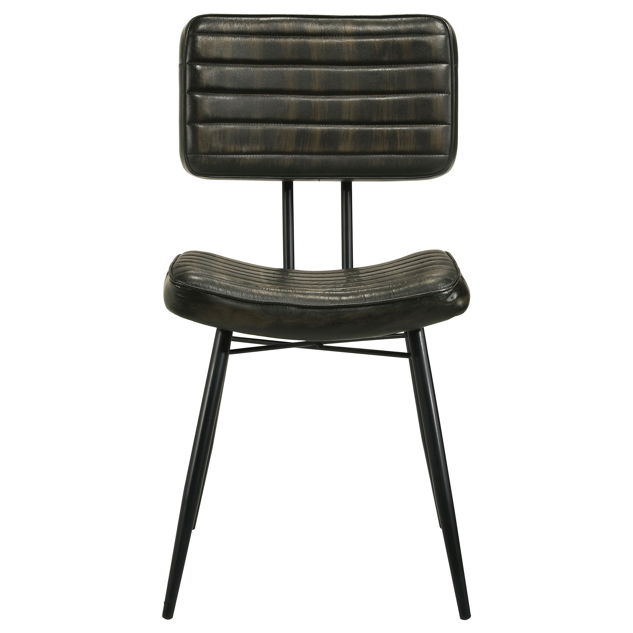 Goat Leather & Metal Dining Chair (Set of 2)