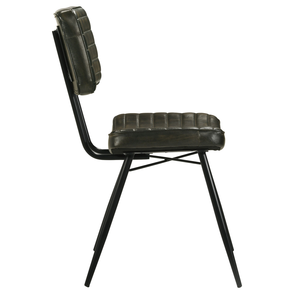 Goat Leather & Metal Dining Chair (Set of 2)