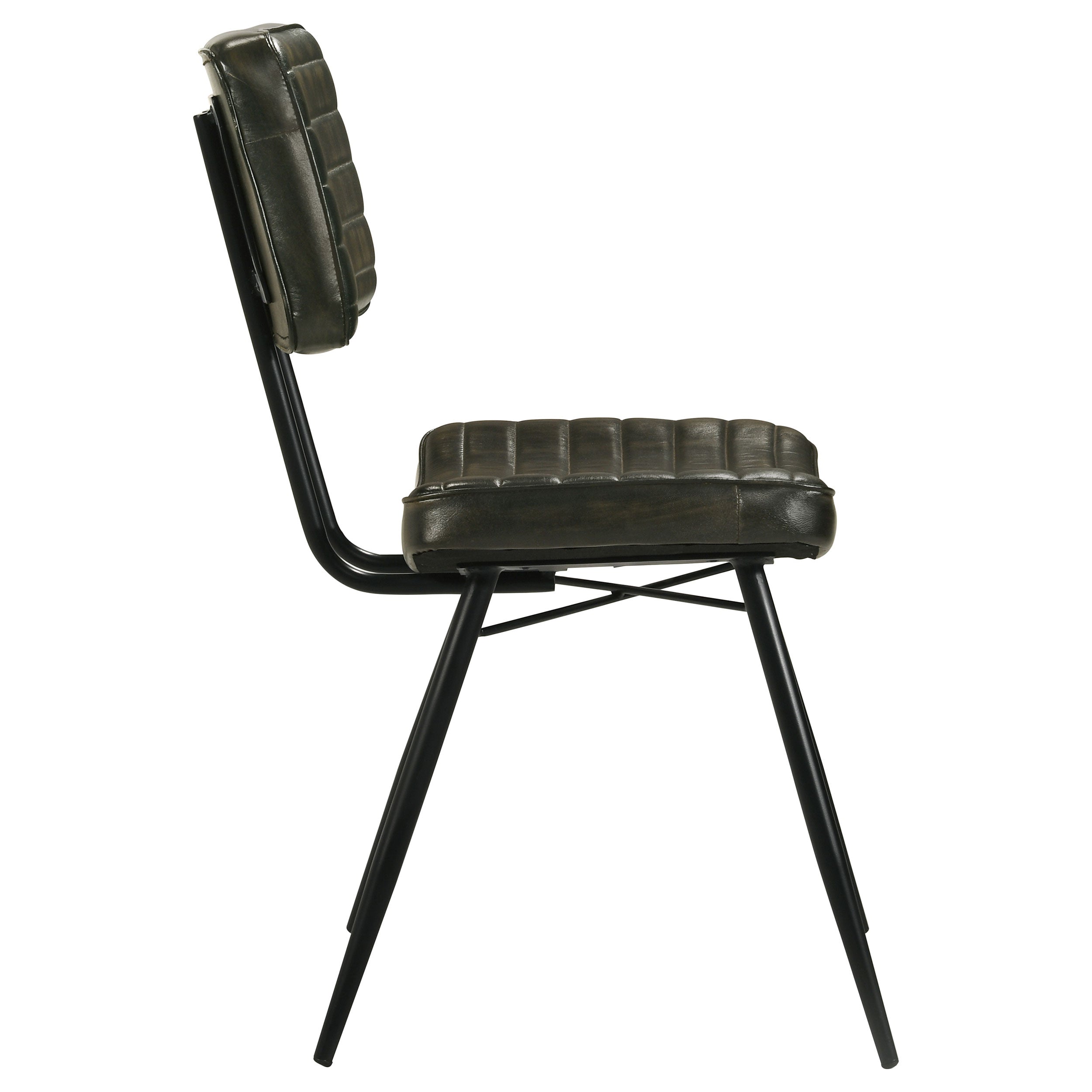 Goat Leather & Metal Dining Chair (Set of 2)
