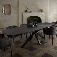 Extendable Ceramic Glass Dining Table