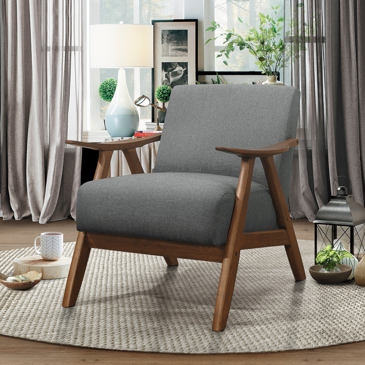 Mid-Century Upholstered Accent Chair