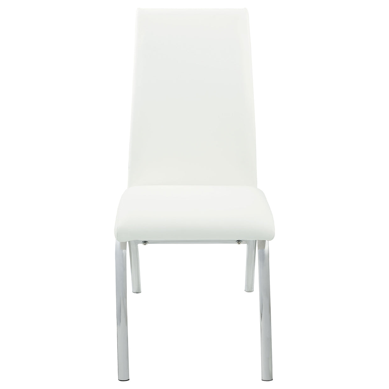Modern White Faux Leather Dining Chair Set