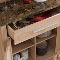 Kitchen Storage Cabinet with Faux Marble Top