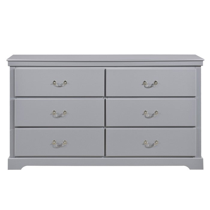 Classic Gray 6-Drawer Dresser