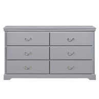 Classic Gray 6-Drawer Dresser
