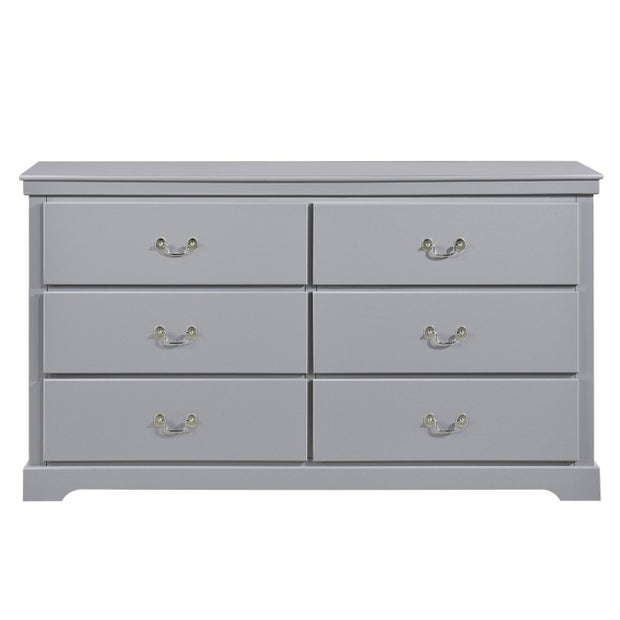 Classic Gray 6-Drawer Dresser