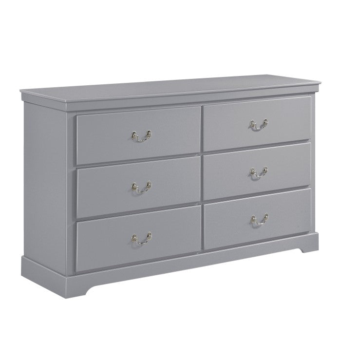 Classic Gray 6-Drawer Dresser