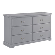 Classic Gray 6-Drawer Dresser