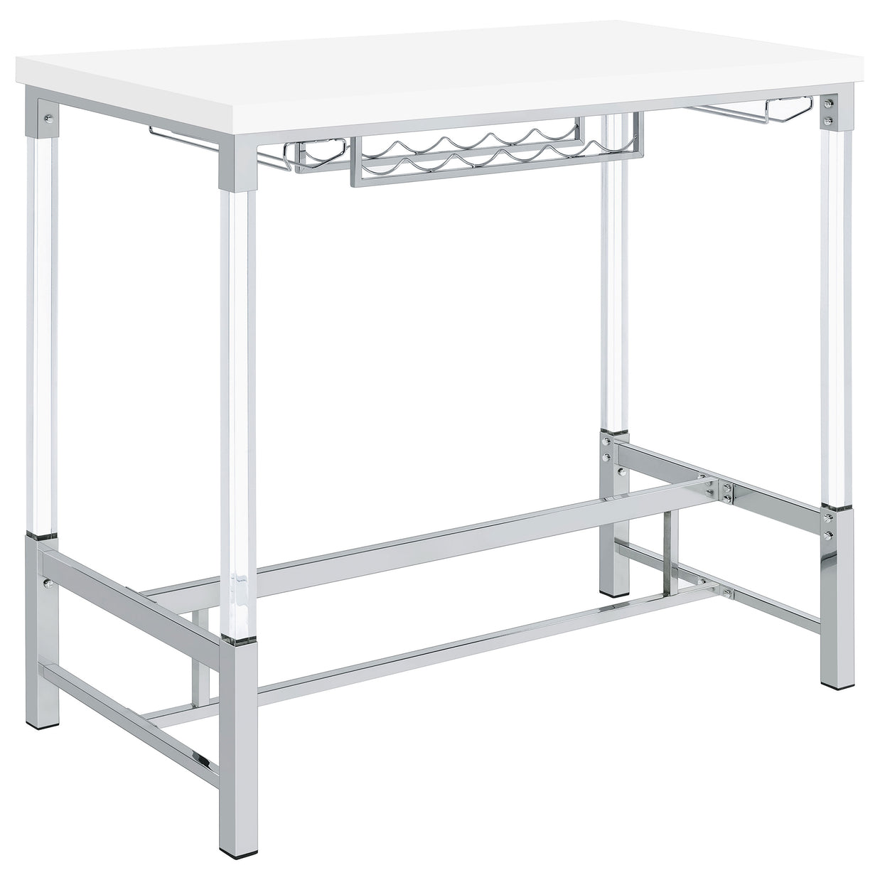47-Inch Acrylic Leg Bar Table