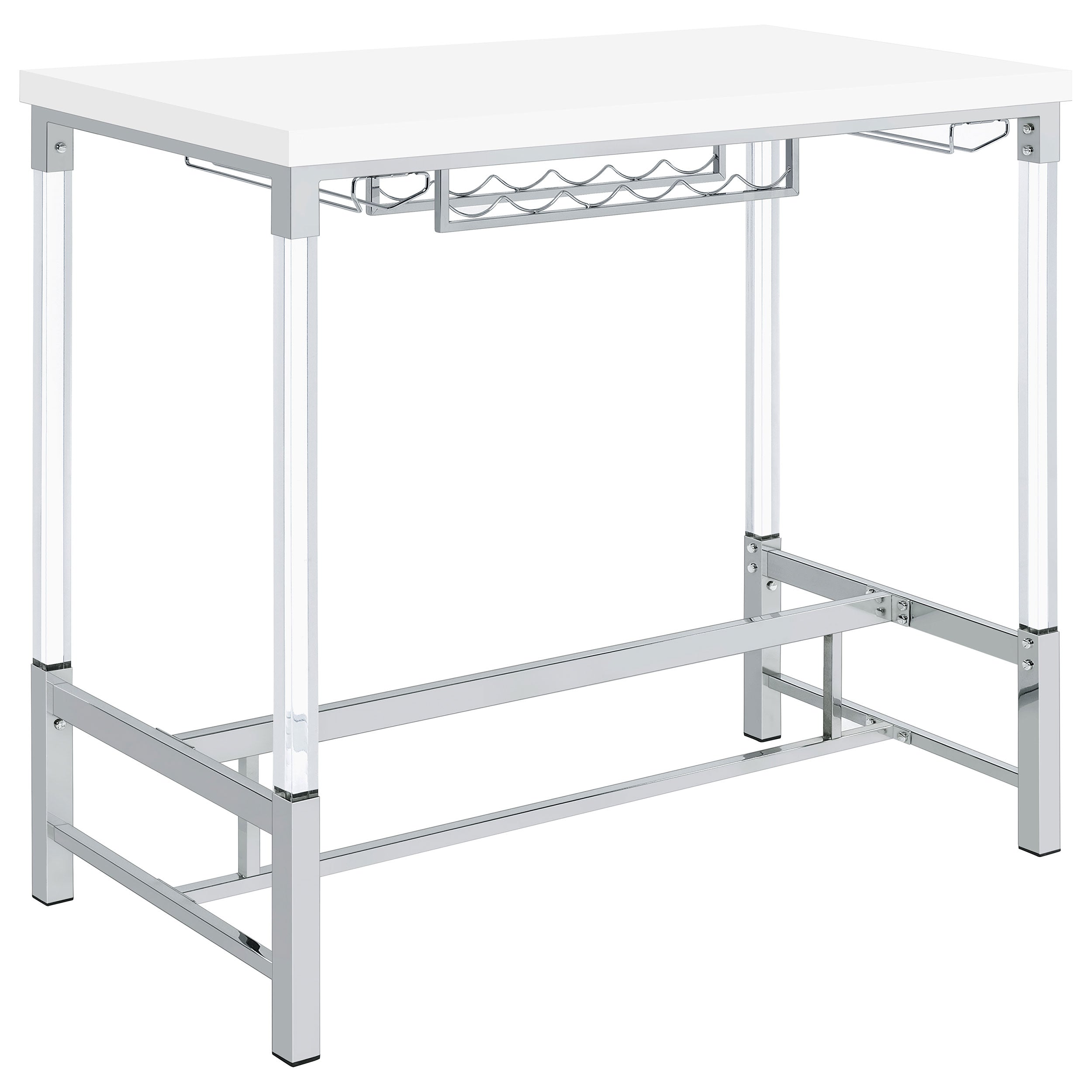 47-Inch Acrylic Leg Bar Table