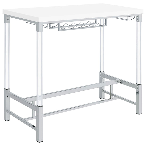 47-Inch Acrylic Leg Bar Table