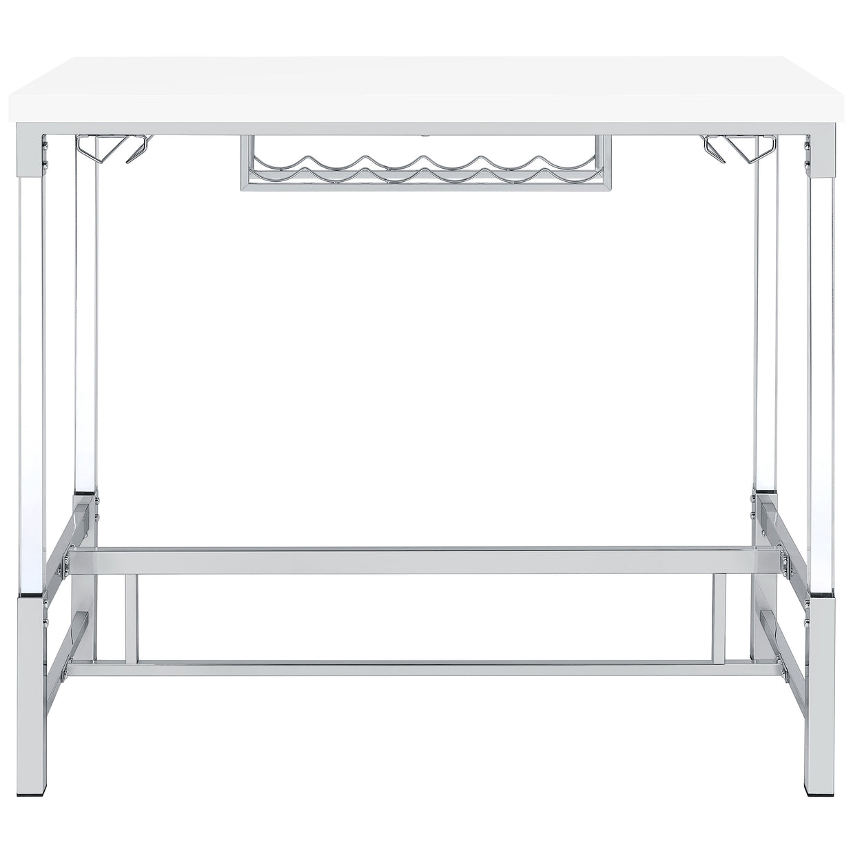 47-Inch Acrylic Leg Bar Table