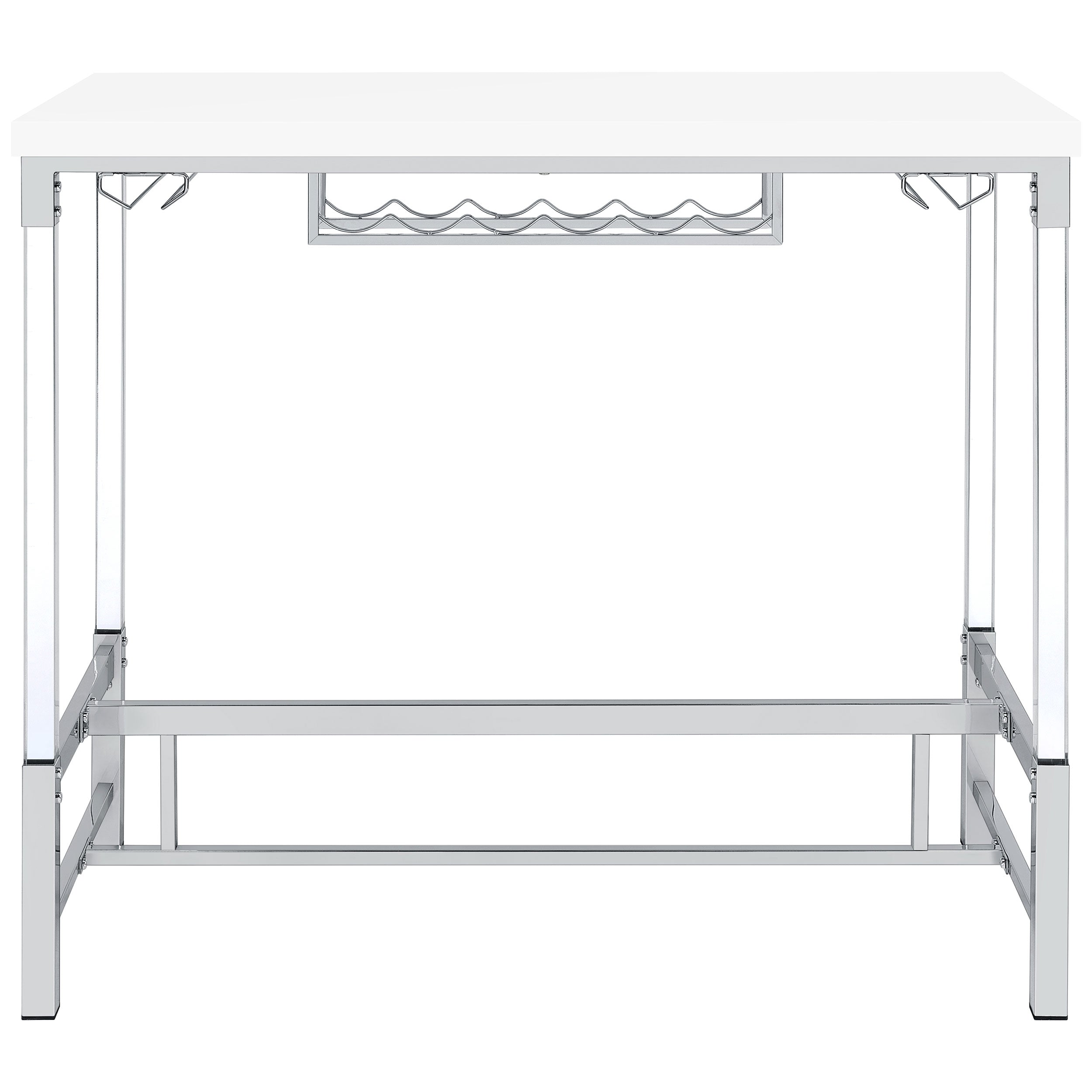 47-Inch Acrylic Leg Bar Table