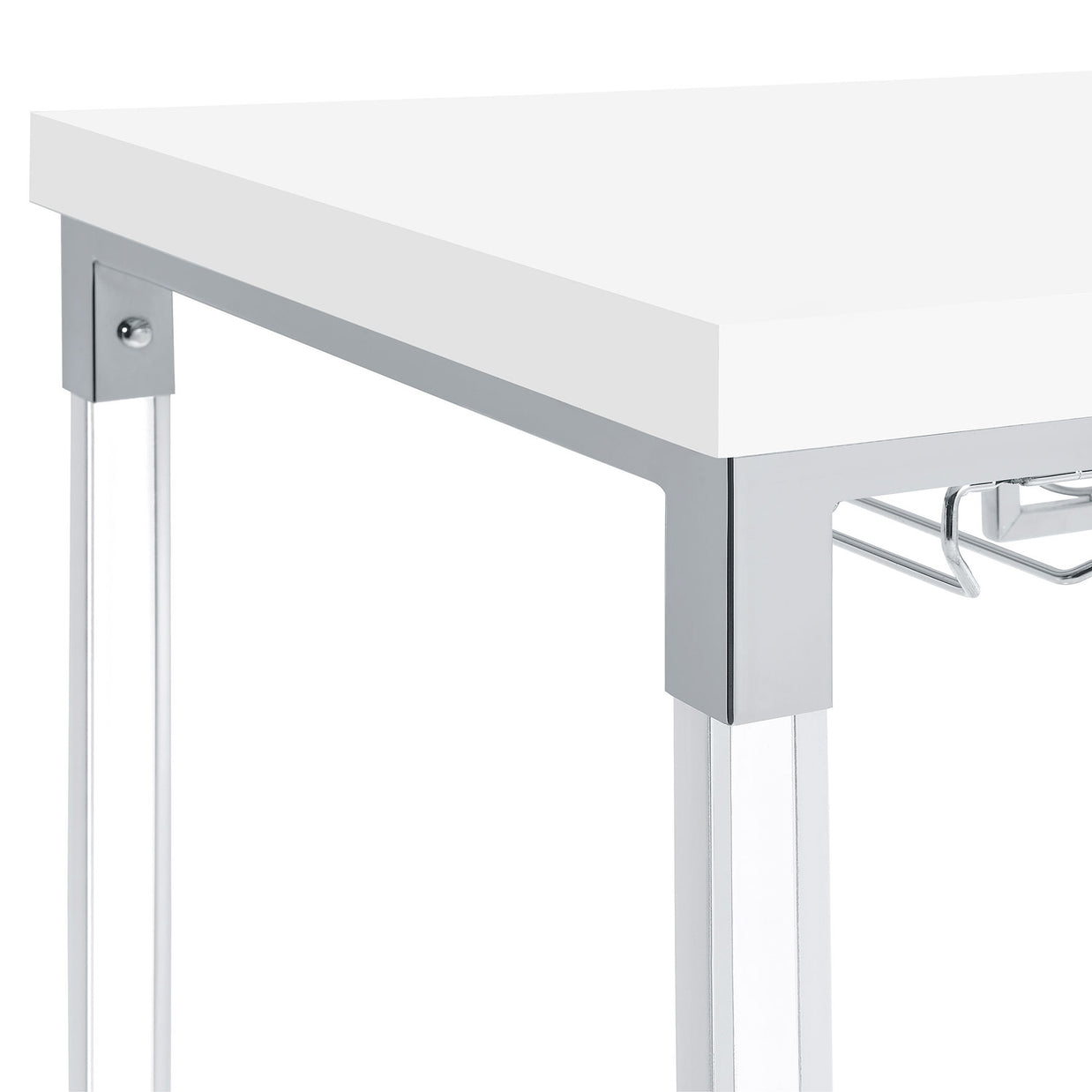 47-Inch Acrylic Leg Bar Table