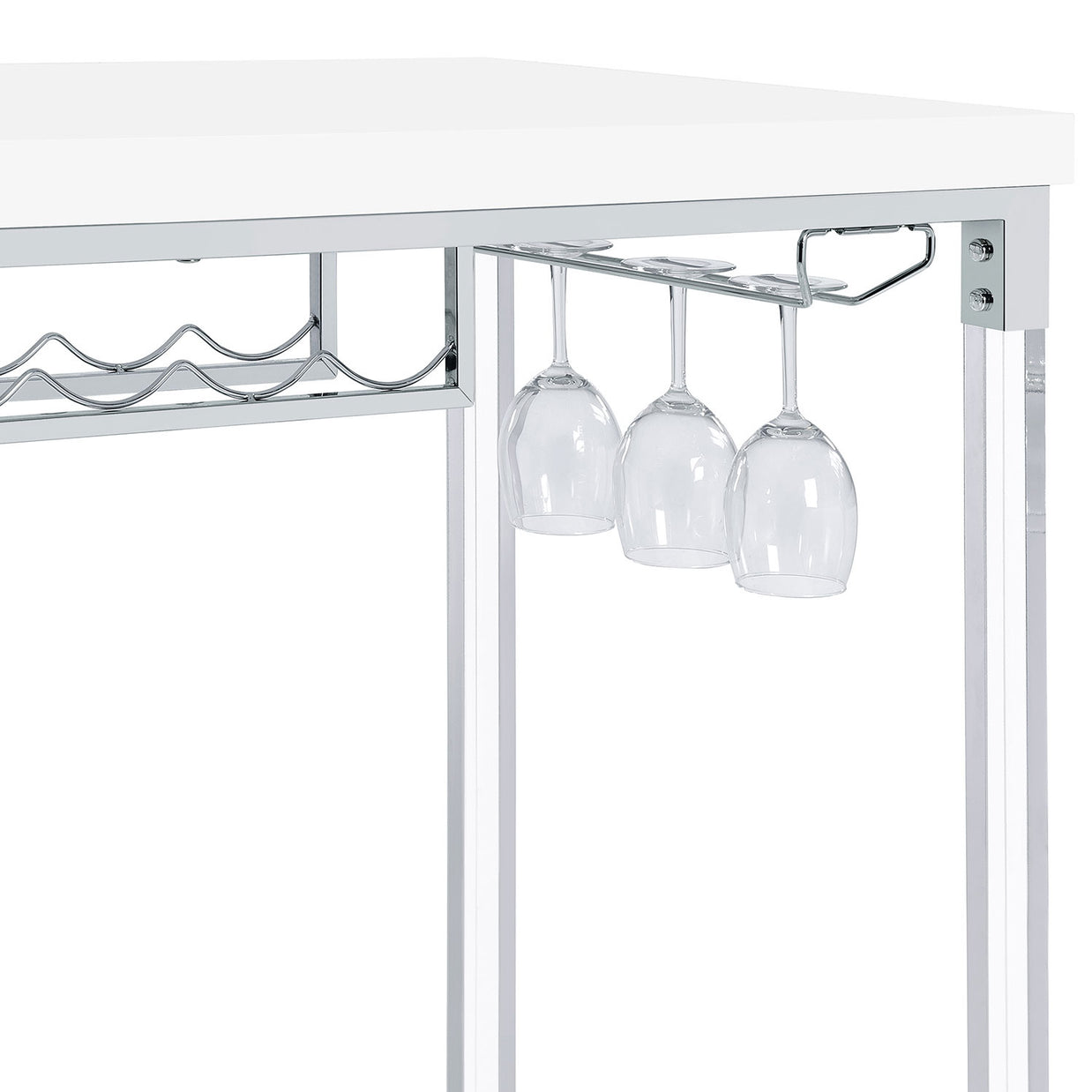 47-Inch Acrylic Leg Bar Table