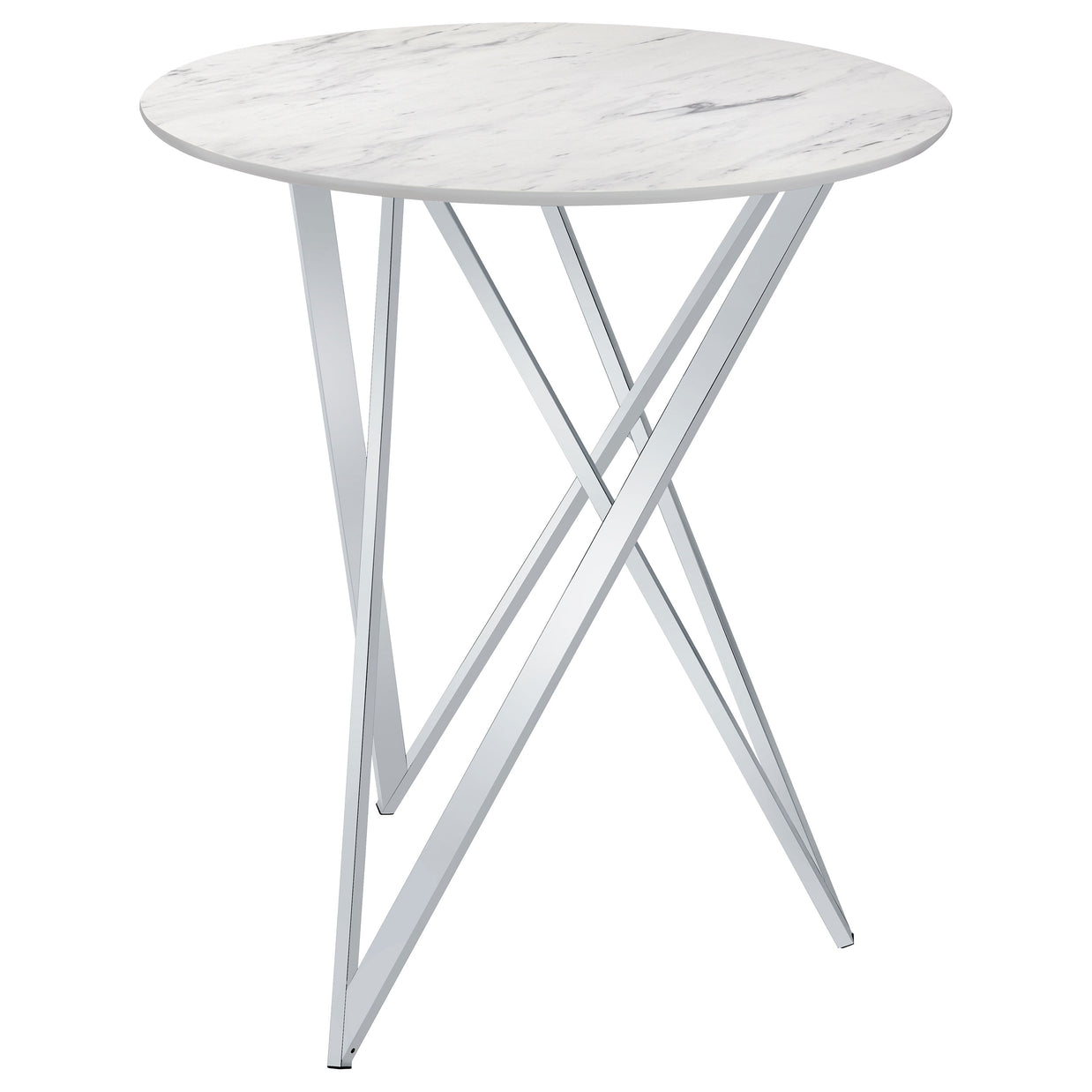 Aura Round Faux Marble Bar Table